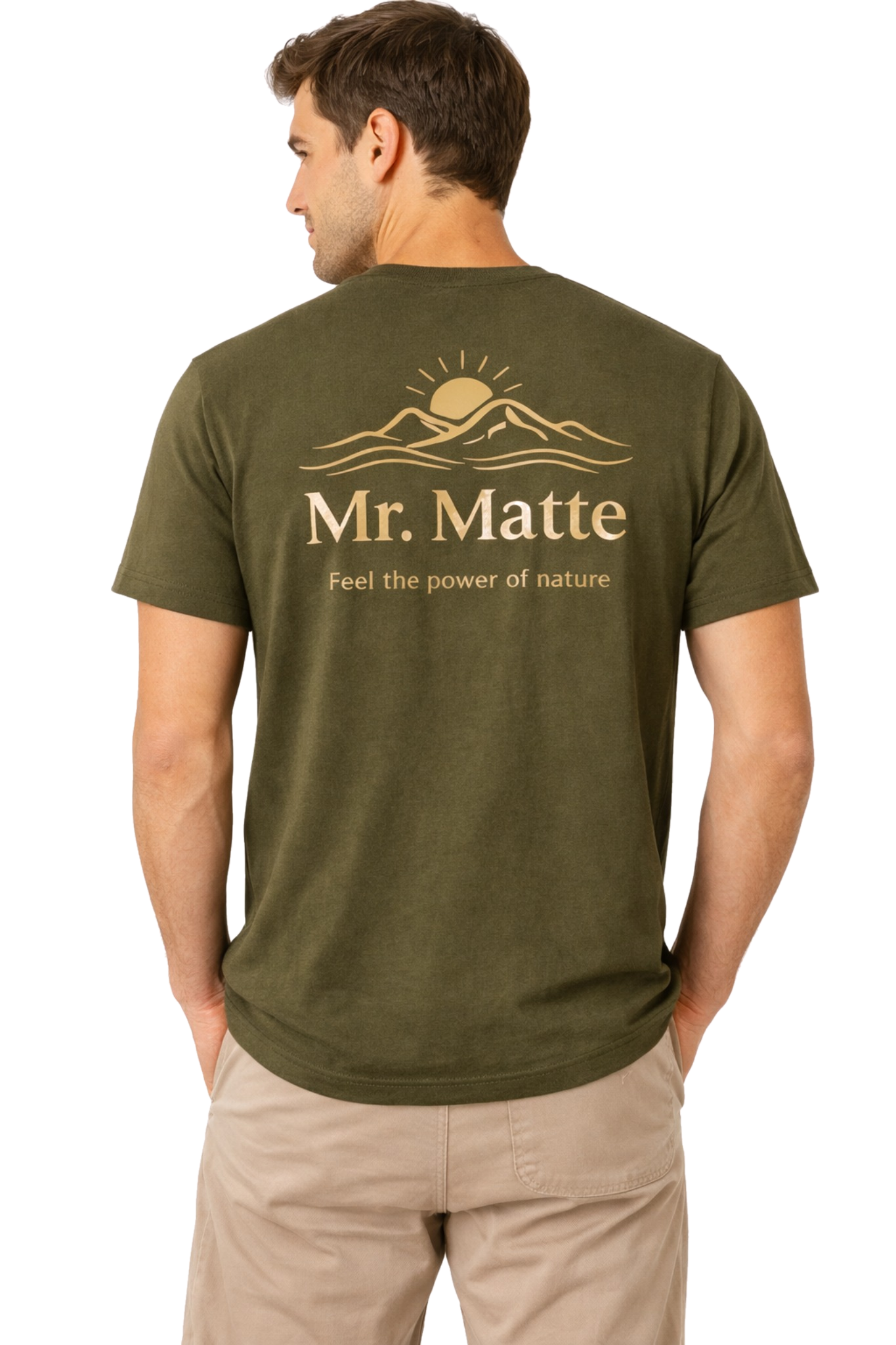 We Mate T-Shirt Green back model